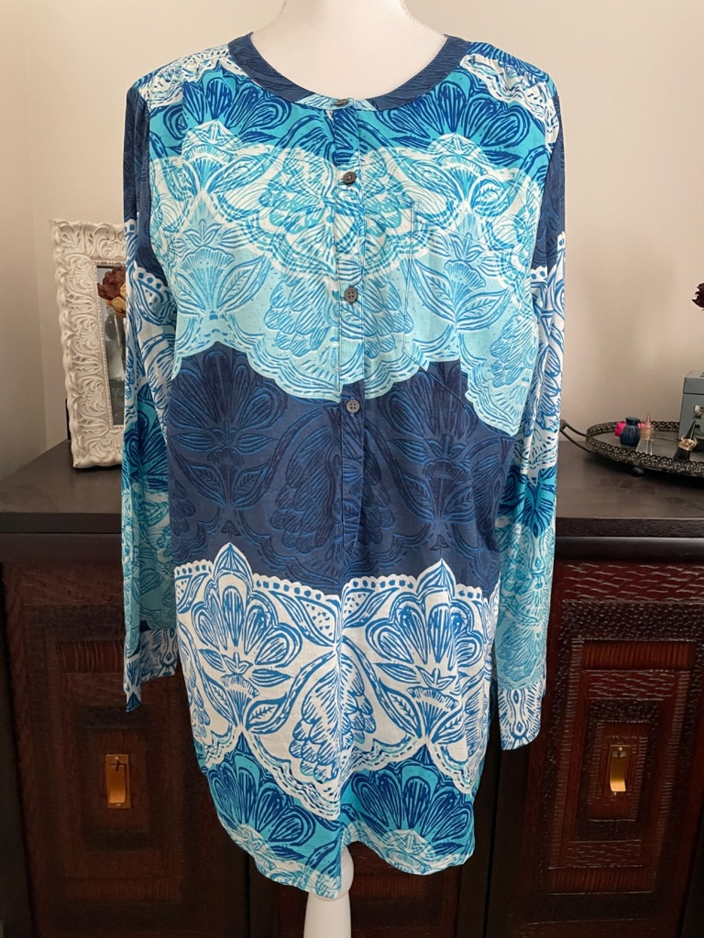 Lands’ End Beach Coverup Tunic size 14